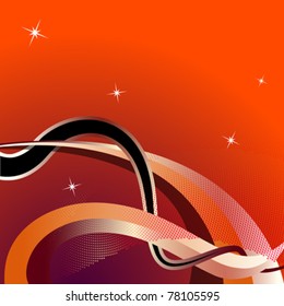 abstract dotted wavy background, vector art illustration