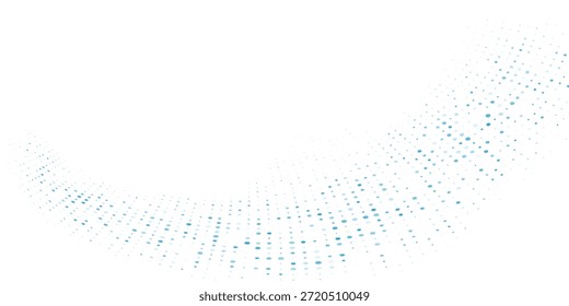 Superfície ondulada pontilhada abstrata com efeito de meio-tom. Padrão de gráfico vetorial
