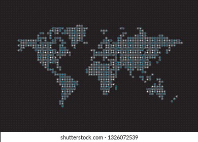 Abstract Dotted World Map