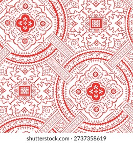 Abstract dottie circle vector seamless pattern suitable for fabric,textile,and home decore