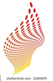 Abstract dotty flame. Vector
