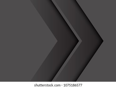 Abstract double dark gray arrow design modern futuristic background vector illustration.