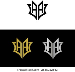 Abstract double letter A logo design