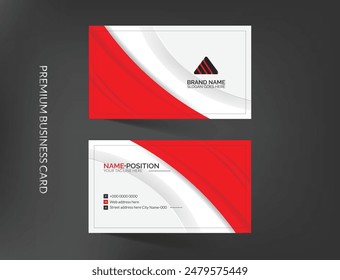 Abstract double side business card template design. Creative visiting card layout 