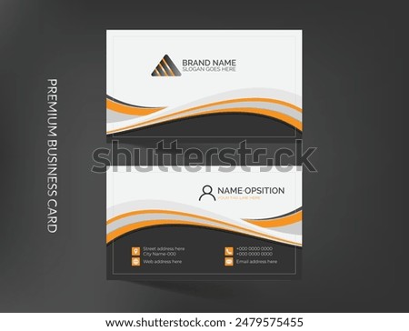 Abstract double side business card template design. Creative visiting card layout 