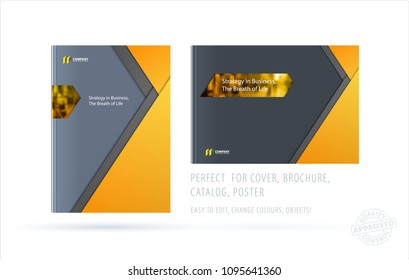 Abstract double-page brochure material design style with colourful layers for branding. Business vector presentation broadside.