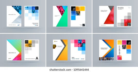 Abstract double-page brochure material design style with colourful layers for branding. Business vector presentation broadside.