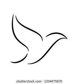 abstract dove logo vector