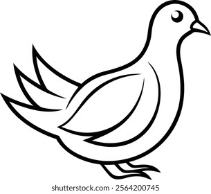 Abstract dove silhouette design vector 