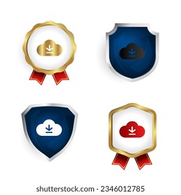 Abstract Download Badge and Label Collection, can be used for business designs, presentation designs or any suitable designs.