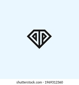 abstract dp logo. diamond icon
