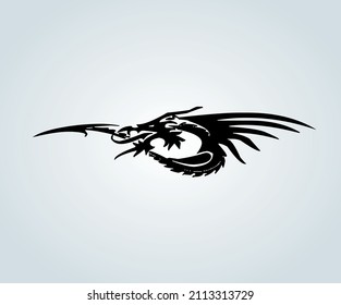 Abstract dragon for Chinese culture tattoo