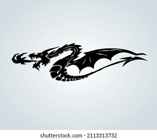 Abstract dragon for Chinese culture tattoo