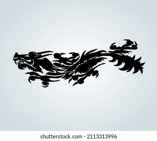 Abstract dragon for Chinese culture tattoo