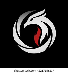 abstract dragon coming out of the dark, perfect for a business or community symbol