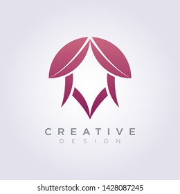 Abstract Dragon Head Horn Template Design Company Logo Vector Symbol Icon.