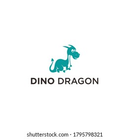 abstract dragon logo. dinosaur icon