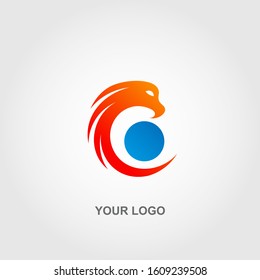 abstract dragon logo vector template design