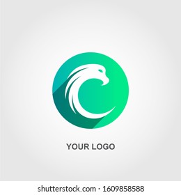 abstract dragon logo vector template design