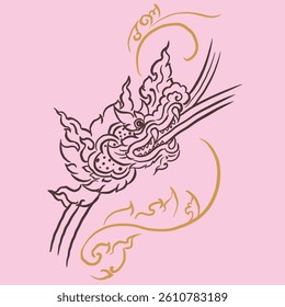 Abstract of dragon vector for illustration, card, decoration
