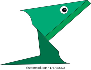Dragón abstracto. Adecuado para logotipos. Un mínimo de piezas.
