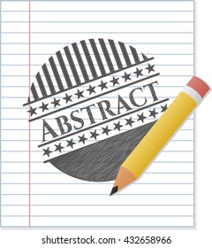 Abstract draw with pencil effect