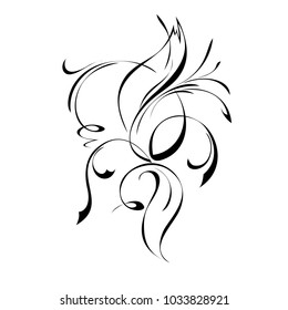 abstract drawing in black lines on a white background