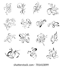 abstract drawing in black lines on a white background. SET