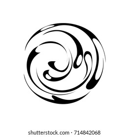 abstract drawing in black lines on a white background