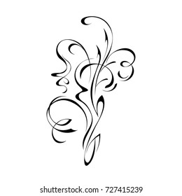 abstract drawing in black lines on a white background