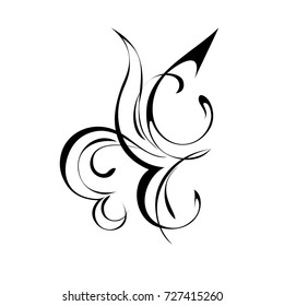abstract drawing in black lines on a white background