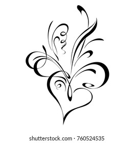 abstract drawing in black lines on a white background