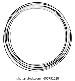 abstract drawing of black round circles with white middle
