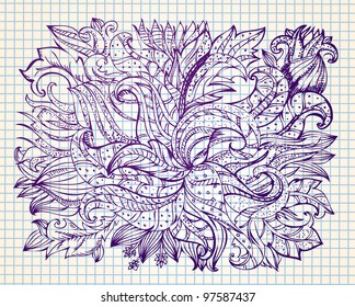 abstract drawing by hand
