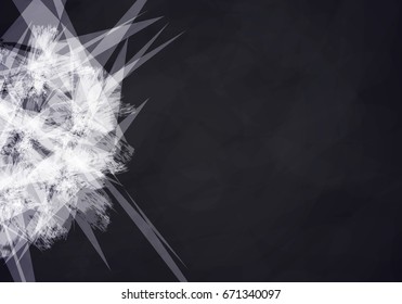 Abstract drawing with chalk on the chalk Board