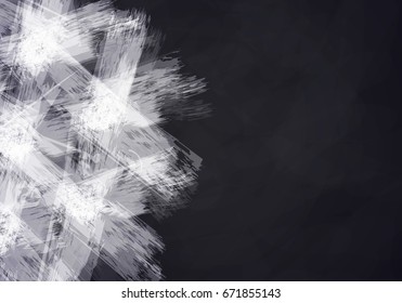 Abstract drawing with chalk on the chalk Board