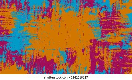 Abstract Drawing Colorful Grunge Chaos Texture Wall Background Design