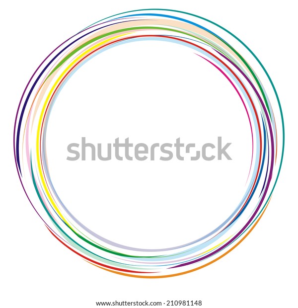 Abstract Drawing Colorful Round Stock Vector (royalty Free) 210981148 