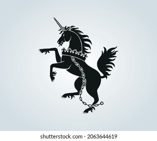 abstract drawing of fantasy unicorn for illustration