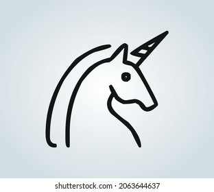 abstract drawing of fantasy unicorn for illustration