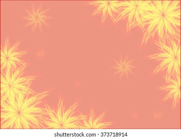 Abstract drawing with floral motif. Frame - EPS10