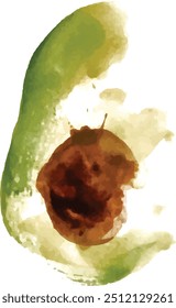Abstrakte Zeichnung Illustration der Avocado 