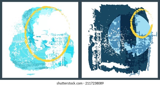 Abstract drawing, imitation of oil painting, vector