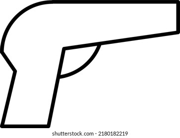 Abstract drawing logo of gun