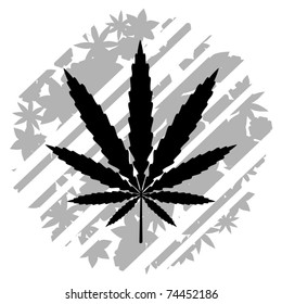 Abstract drawing of a marijuana leaf