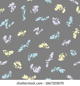 Dibujo abstracto. Bonito adorno para textiles, papel pintado, cubiertas. Delicado color. Se ve en un fondo gris. Ilustración vectorial sin inconvenientes.