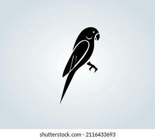 abstract drawing of a parrot for illustration