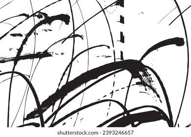 Abstract drawing pattern set. Organic grunge textured overlapping wavy shapes and lines. Scribbled hand drawn backgrounds. Striped flat swatch. Vector.