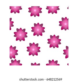 Abstract drawing pink flowers