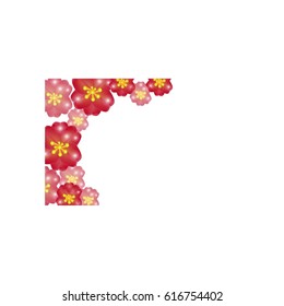Abstract drawing of red flowers